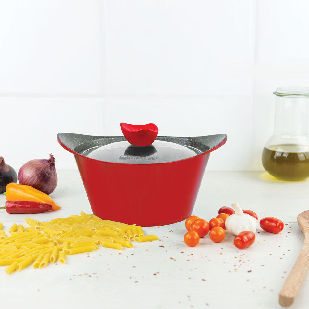 caia non stick pot 3pc red 2