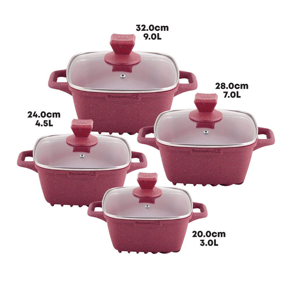 nea marble die cast square 4pc rossa 3